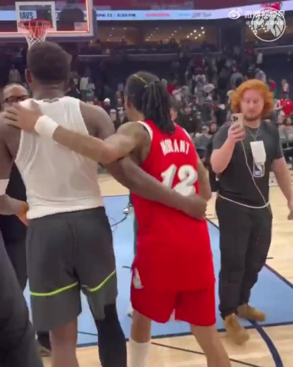 狼王&槍王惺惺相惜！華子賽后與莫蘭特相互致意！